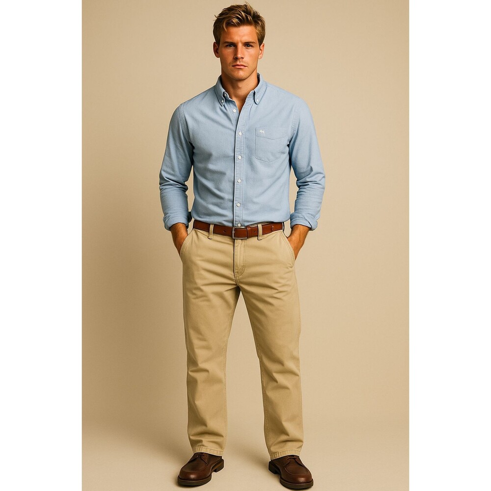 Abercrombie & Fitch Vintage Chino Pants 34x32 Khaki Brown Heavy
